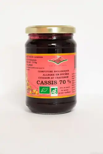 Confiture Cassis allégée en sucre 310g